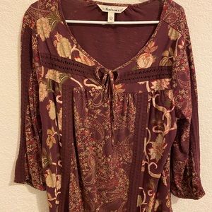Size large maroon colored blouse